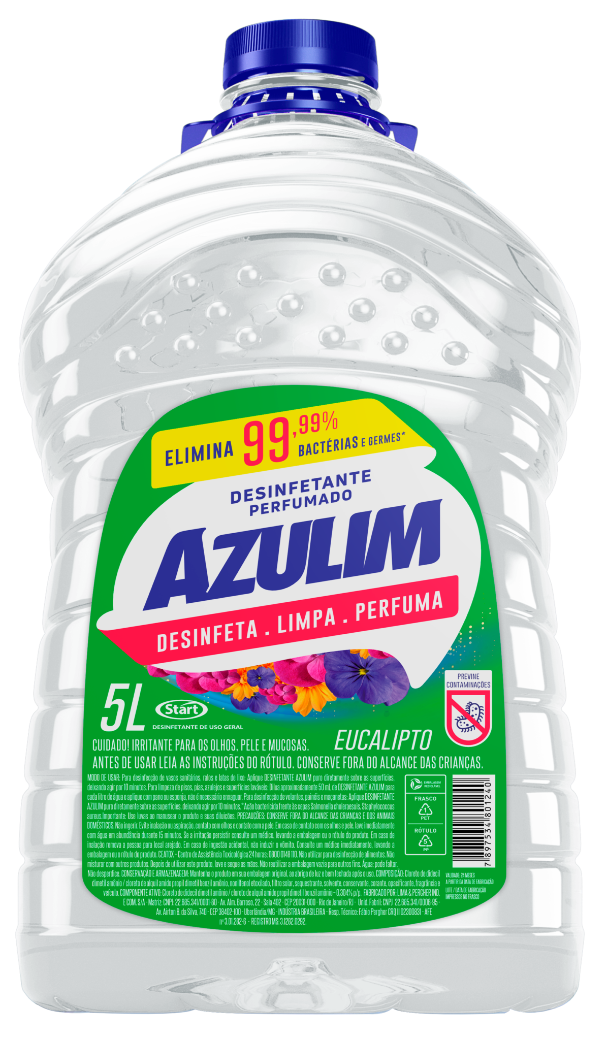 DESINFETANTE AZULIM 5 LITROS - Imagem 6