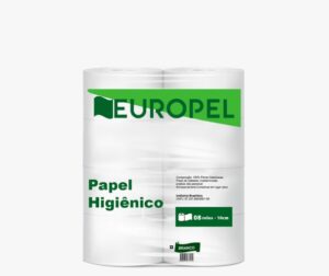 PAPEL HIGIENICO ROLAO EUROPEL COM 8 ROLOS