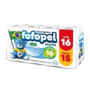 PAPEL HIGIENICO FOFOPEL 16 ROLOS